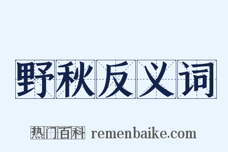 野秋反义词是什么意思的图片